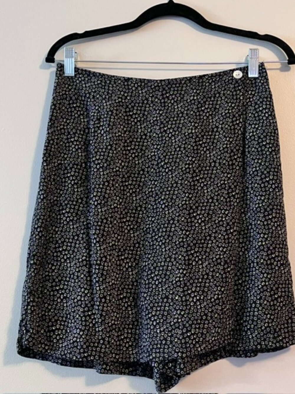 Vintage Blue Navy Floral Skort